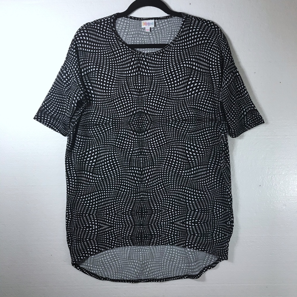 LuLaRoe Sz XXS Geometric Irma Oversized Modest Top